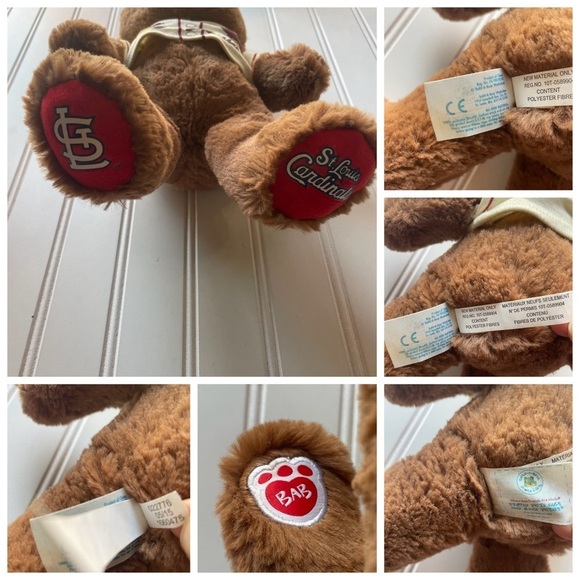 Build a Bear 2015 St Louis Cardinals SGA Teddy Bear Brown BAB Limited Edition - Picture 9 of 11